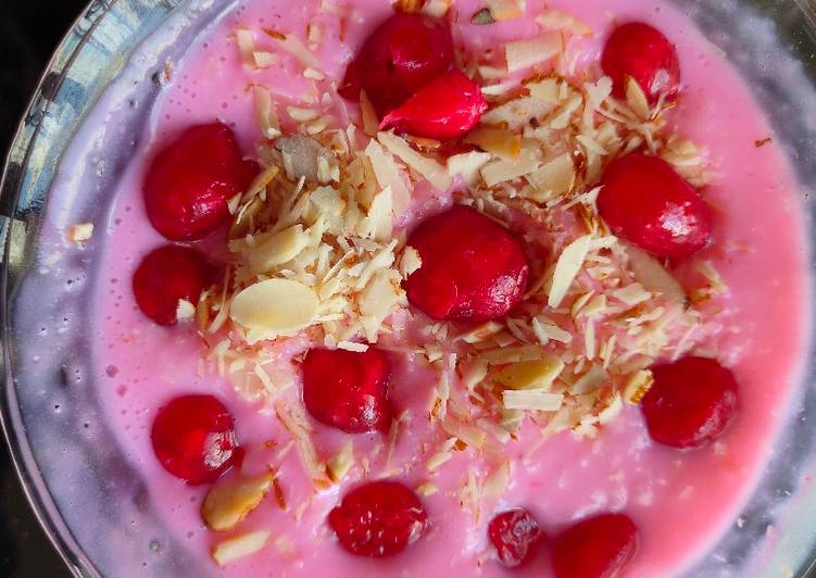 Steps to Prepare Super Quick Homemade Rose cherry kheer