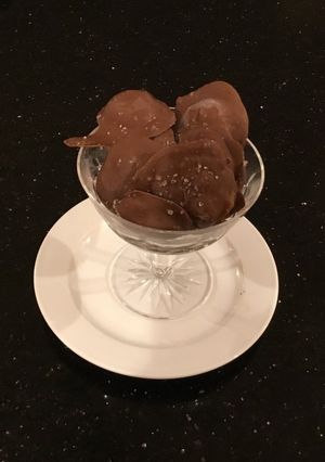 A picture of Salted Chocolate Covered Soft Chewy Caramels.