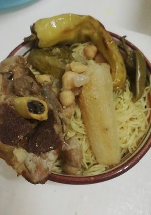 صورة لوصفة رشتة باللحم