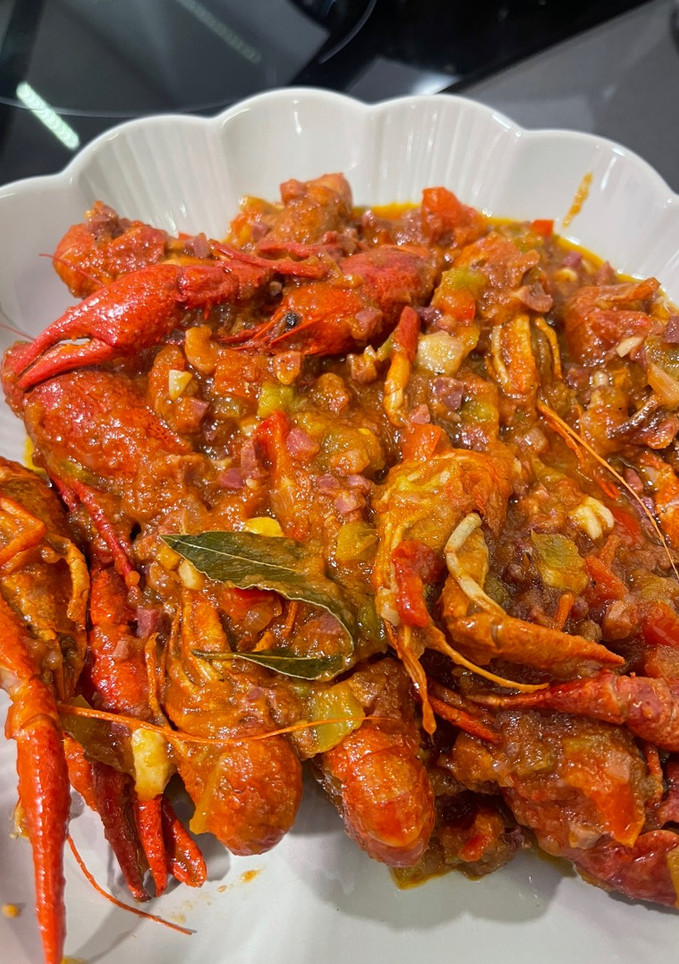 Una foto de Cangrejos en salsa con flambeado de brandy fácil y rápido