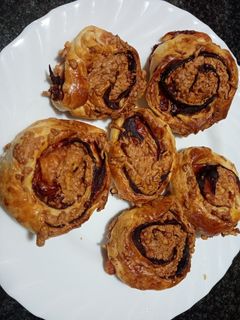 Una foto de Hojaldre de jamón York y queso