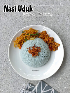 Foto resep Nasi Uduk Bunga Telang