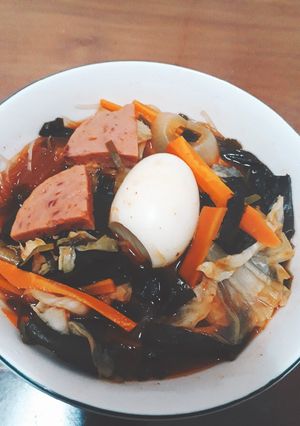 Hình của món Miến kim Chi.