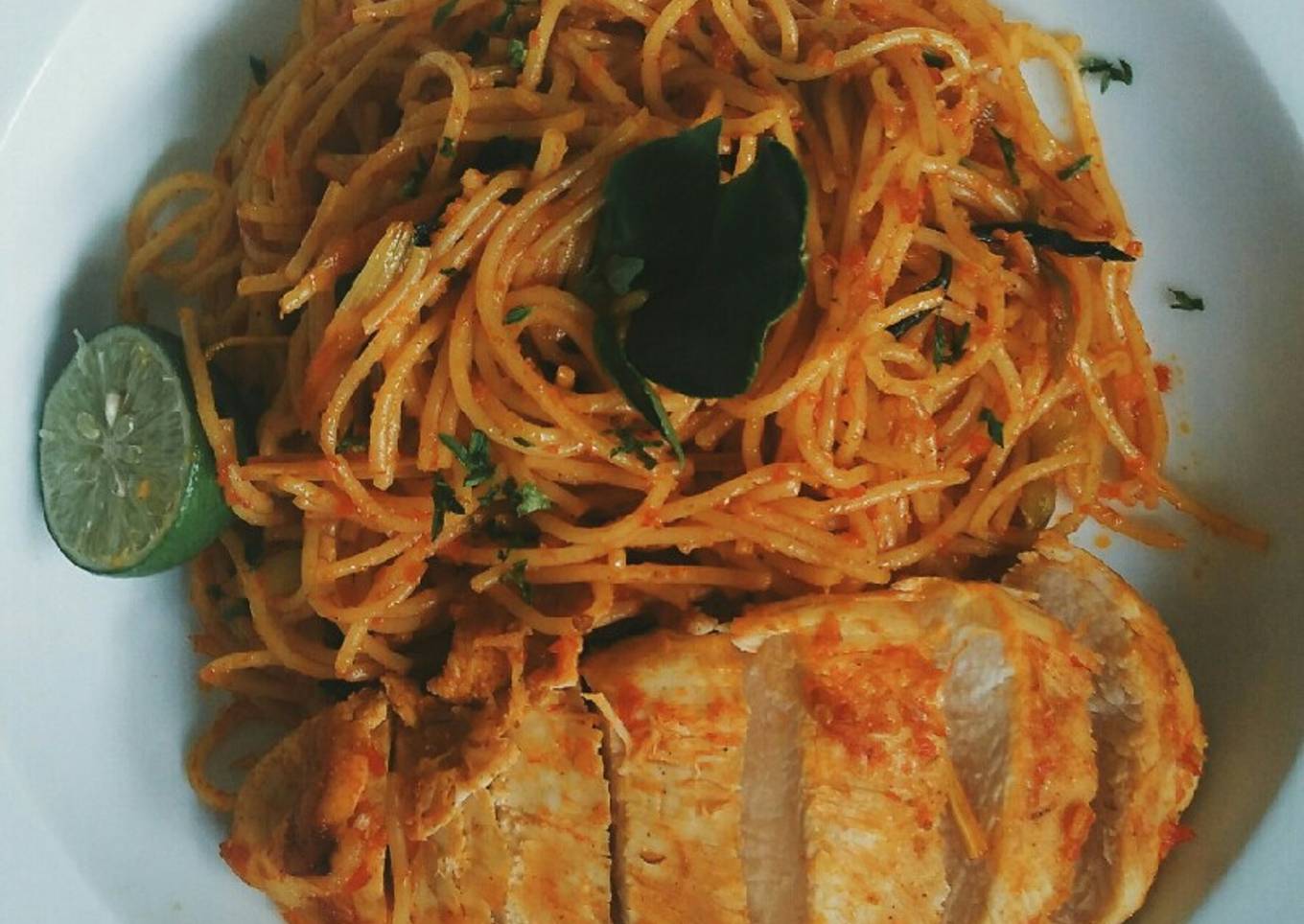 Spaghetti rica -rica