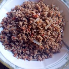 A picture of Minced pepper meat.