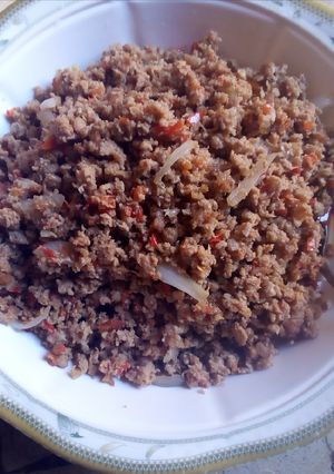 A picture of Minced pepper meat.
