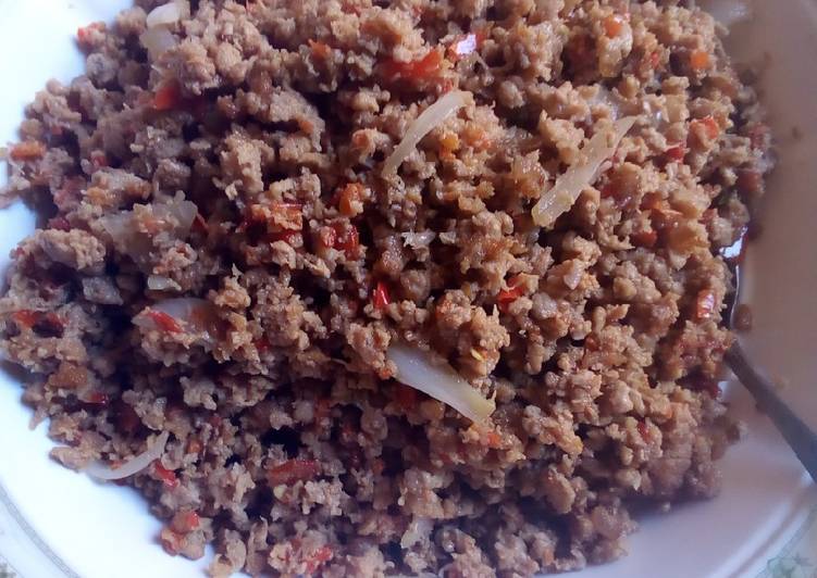 Steps to Prepare Speedy Minced pepper meat