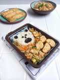 Bekal Sekolah Simpel dan Sehat (hekeng ayam, tumis tauge wortel tahu)