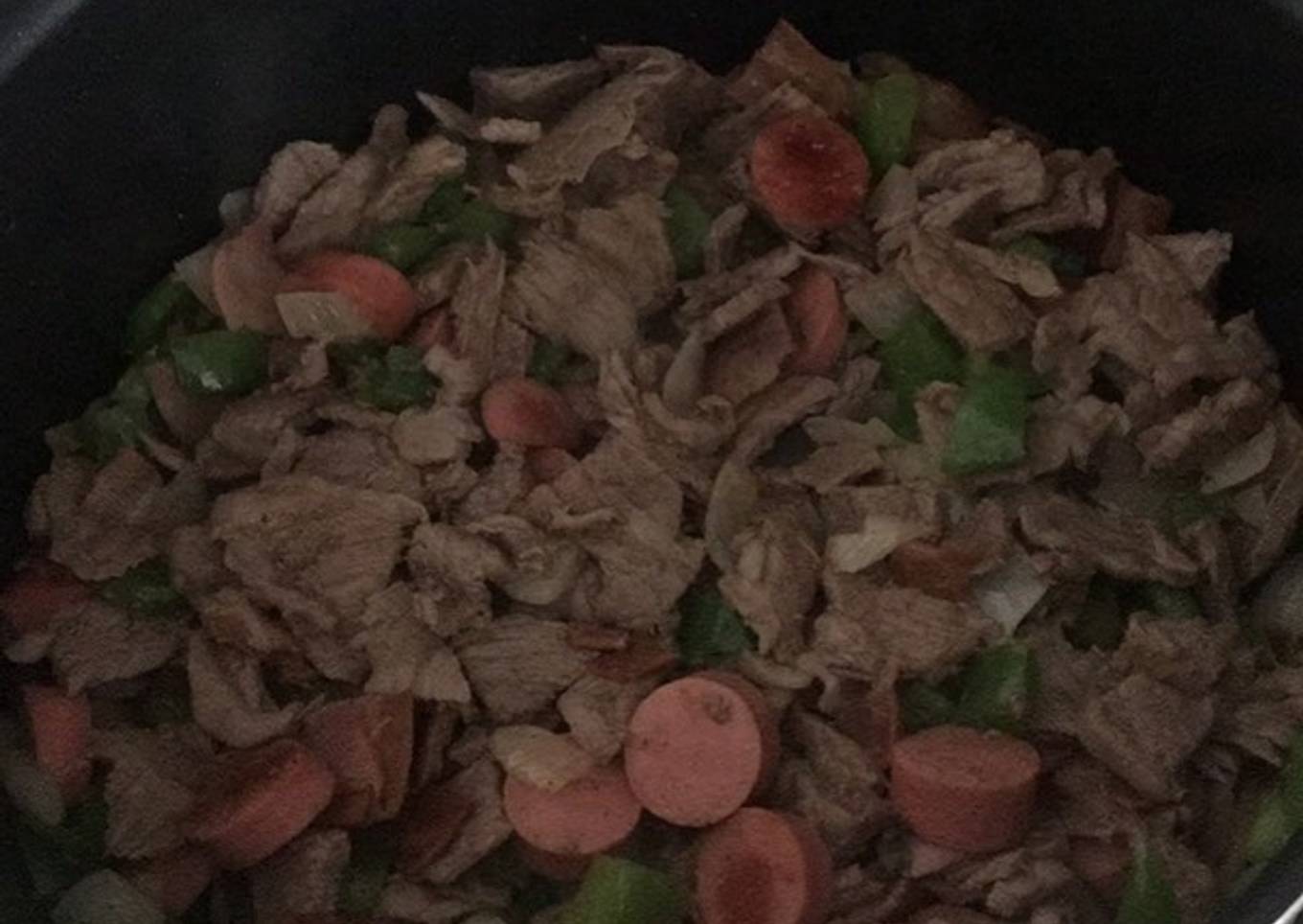 Alambre de res con tocino