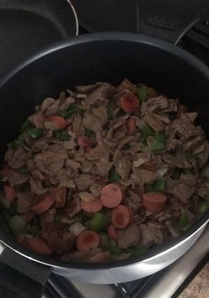 Una foto de Alambre de res con tocino