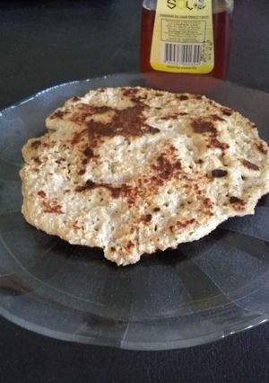 Una foto de Panqueques de avena, banana y coco