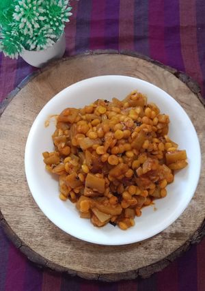 A picture of Bottle gourd sabzi.