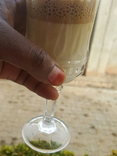 A picture of Dalgona coffee.