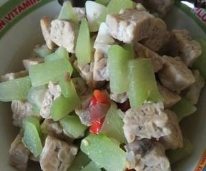 Resep mudah Tumis labu Siam dan tempe Gurih Mantul