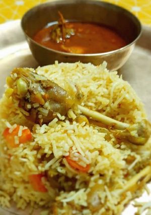 A picture of Chicken Pulao.