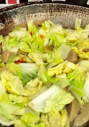 Foto resep Oseng Sawi Putih dan Bakso