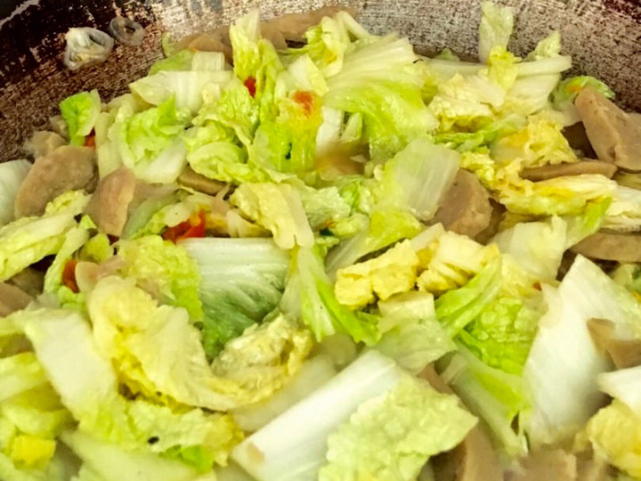 Resep Oseng Sawi Putih dan Bakso, Enak Banget