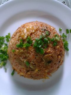 Hình của món Cơm chiên kim chi.