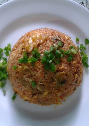 Hình của món Cơm chiên kim chi.