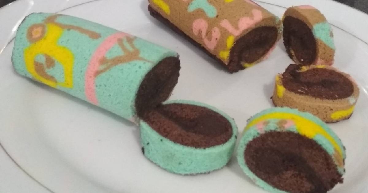 Resep Brownies Kukus Gulung Batik Mini oleh Pawon Bunda Gibran Cookpad