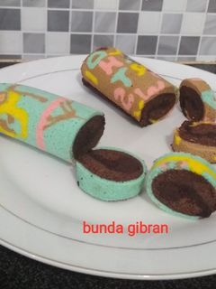 Foto resep Brownies Kukus Gulung Batik Mini
