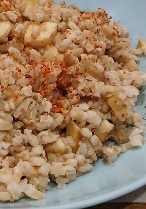 Una foto de Avena con Plátano, Canela y Tajín