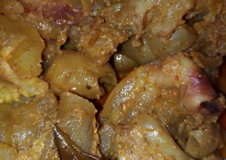 Cara Gampang Menyiapkan Rendang kikil / cingur yang Lezat Sekali