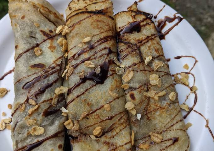 Steps to Make Ultimate Healthy Chocolate Granola crepes