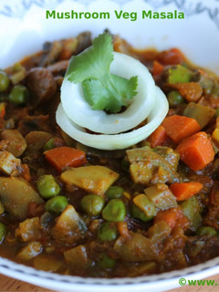 A picture of Mushroom Veg Masala.