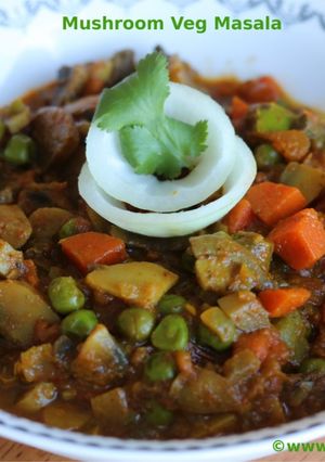 A picture of Mushroom Veg Masala.