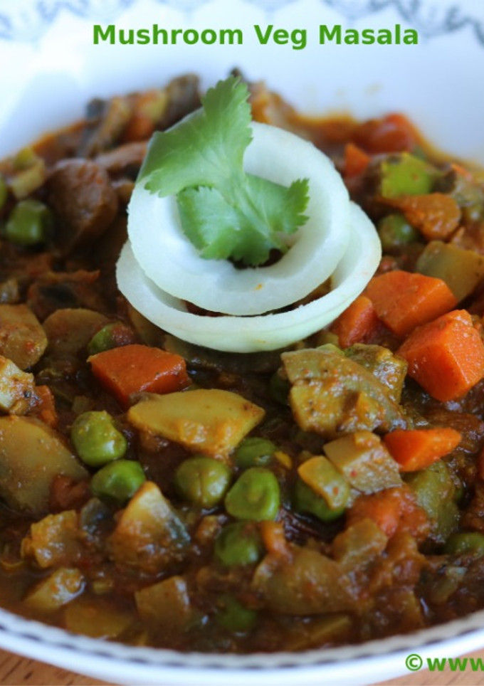 A picture of Mushroom Veg Masala.