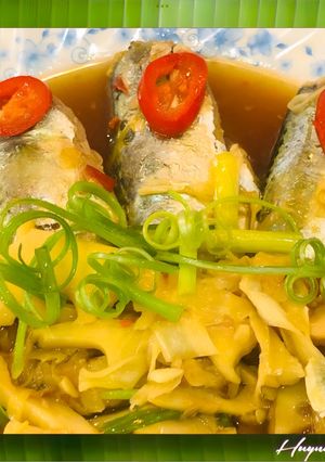 Hình của món Cá Bạc Má Kho Măng.