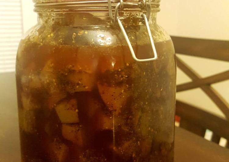 Recipe: Eating on a Dime Aam Tel (Raw mango pickle in oil)