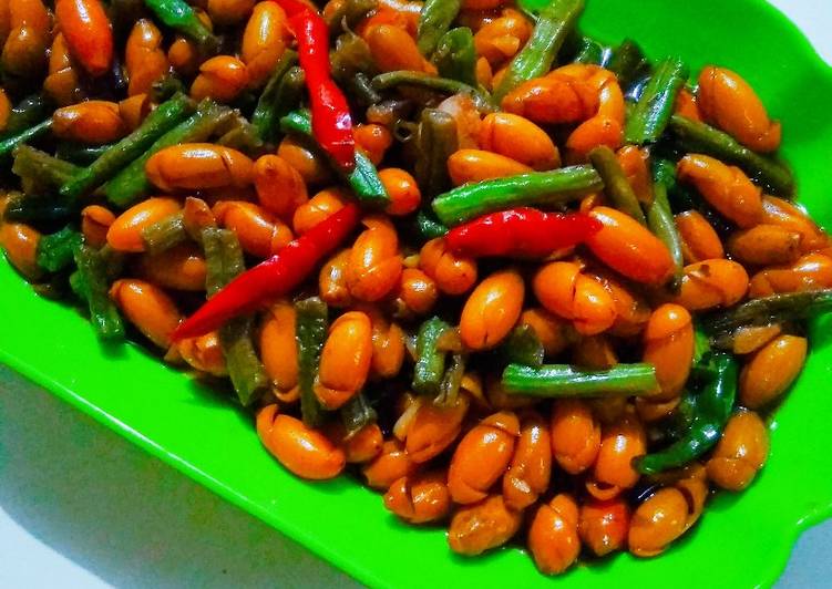 Oseng kulit melinjo kacang panjang