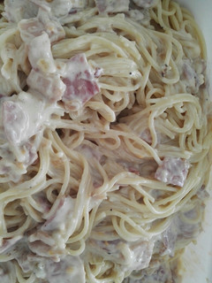 Una foto de Espaguetis a la carbonara