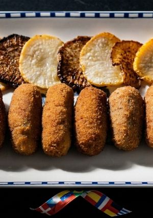 Una foto de Fingers de Carne Picada con Chips de Rábano