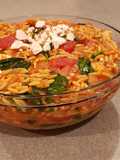 Shrimp with Orzo, Tomatoes, Spinach & Feta