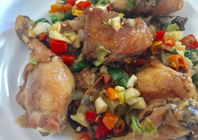 Resep Ayam Cabe Garam oleh Lidwina Nonie - Cookpad