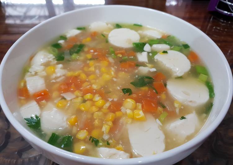 Resep Sup tofu / tahu sutra Anti Gagal