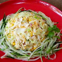 A picture of Bird nest slaw.