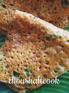 A picture of Sprouts and Barley Flour Pancakes / Bajre ka Pooda.