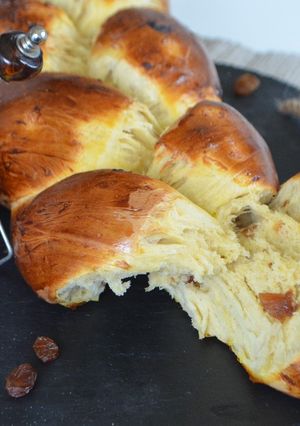 Une photo de Brioche tressée aux raisins