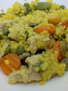 Una foto de Arroz con menestra y cerdo