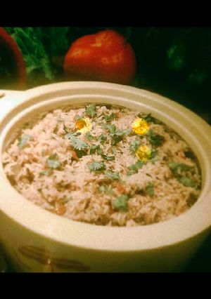 A picture of Kathal Biryani.