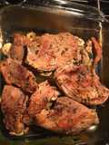Cerdo horneado con champiñones