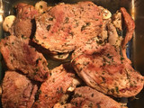 Cerdo horneado con champiñones