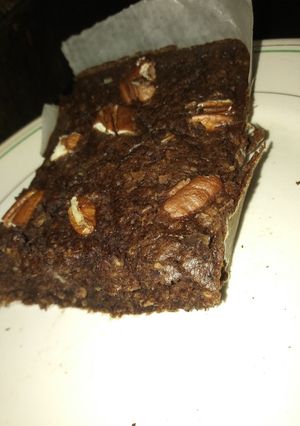 Una foto de Brownie de banana y avena