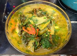 Hình của món Canh cá lóc dưa chua.