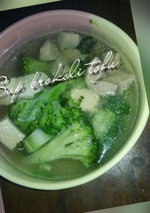 Foto resep Sup brokoli tofu