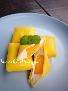 Foto resep Pancake Mangga with Homemade Whipped cream